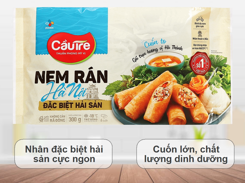 Nem rán Hà Nội hải sản đặc biệt Cầu Tre 300g