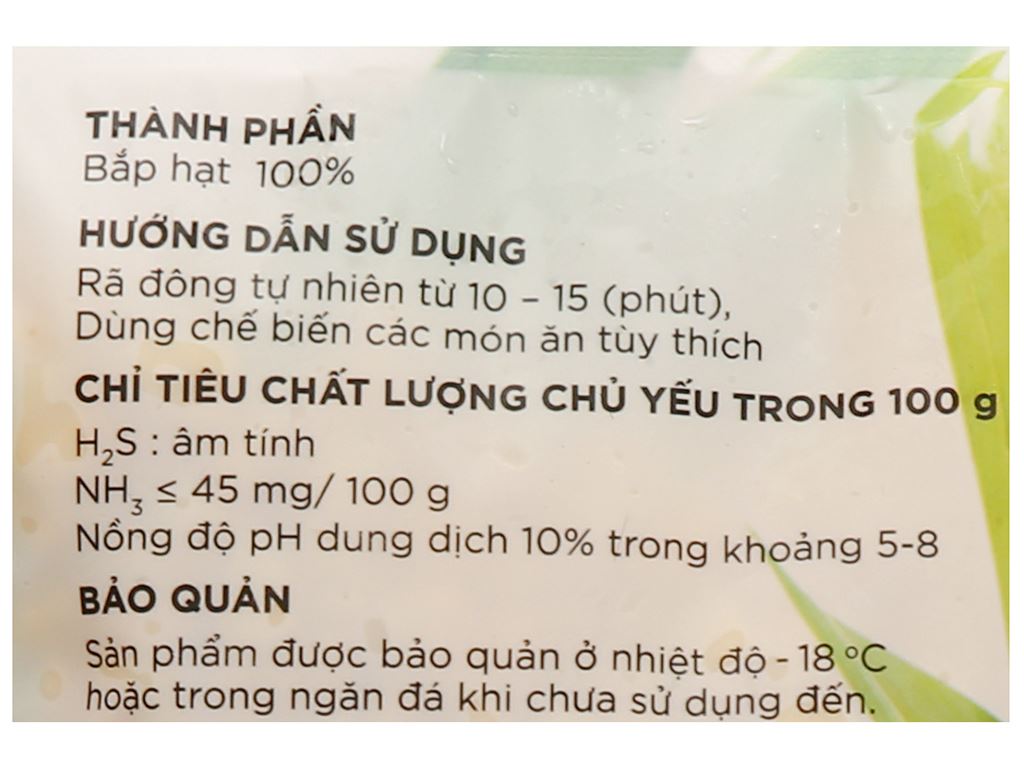 Bắp hạt đông lạnh Trần Gia gói 500g 3