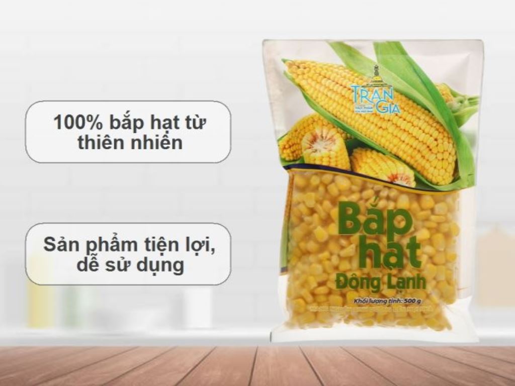 Bắp hạt đông lạnh Trần Gia gói 500g 2