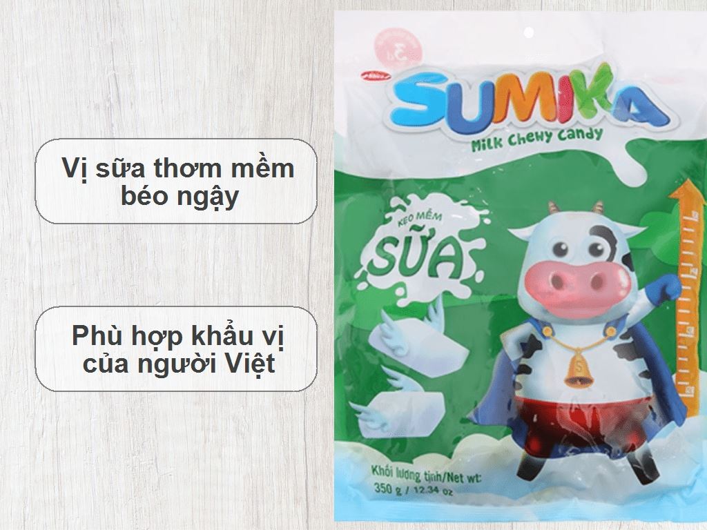 Kẹo mềm vị sữa Sumika gói 350g 2