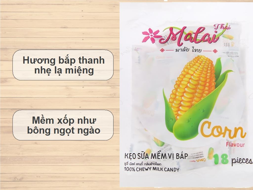 Kẹo sữa mềm Vị bắp Malai Thai gói 67g 2