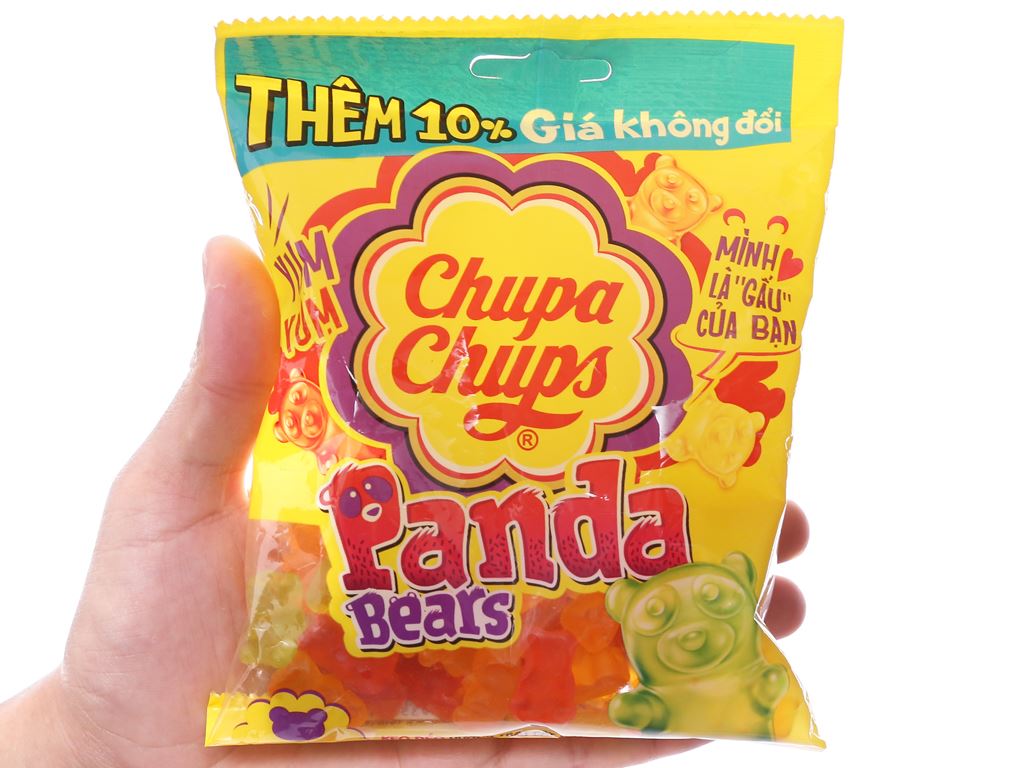 Kẹo dẻo Chupa Chups Panda Bears hương trái cây gói 99g 4