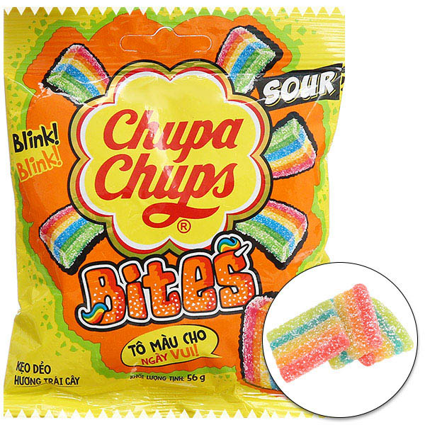 Kẹo dẻo Chupa Chups Sour Belts 56g