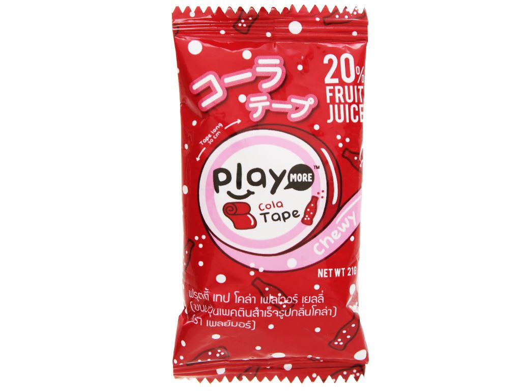 Kẹo dẻo Play More vị cola gói 21g 1