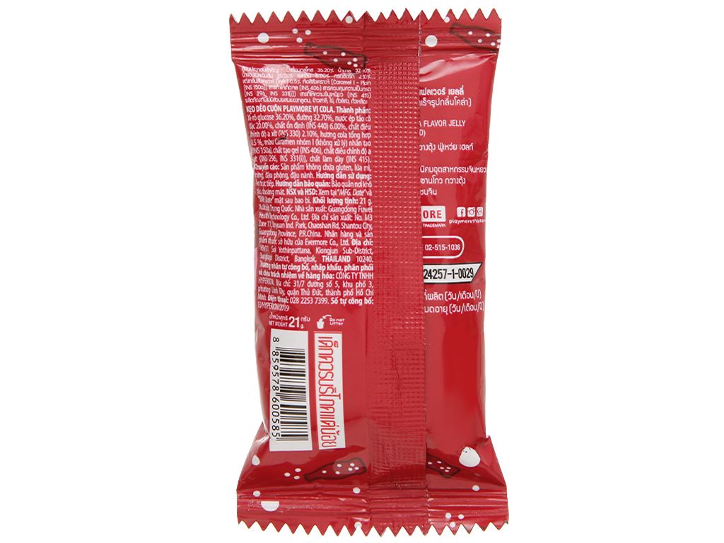 Kẹo dẻo Play More vị cola gói 21g 3