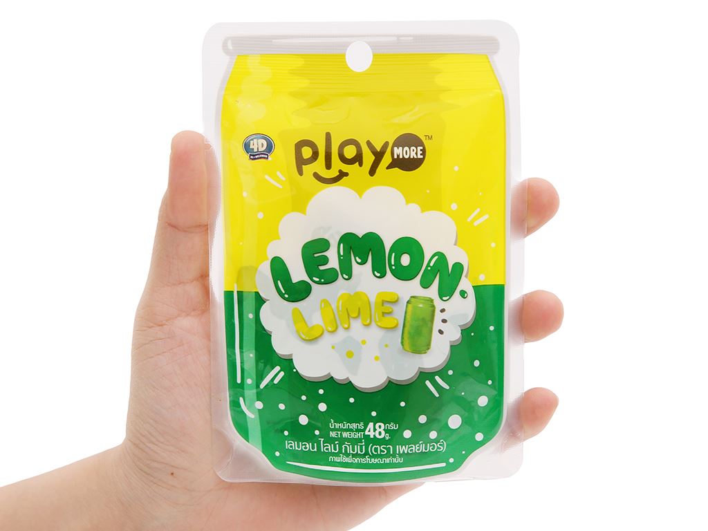 Kẹo dẻo PlayMore hương cam chanh gói 48g 5