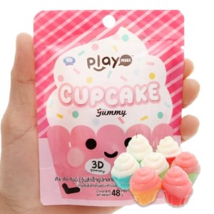 Kẹo dẻo hình bánh cupcake Play More gói 48g