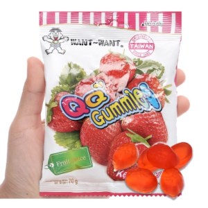 Kẹo dẻo vị dâu Want Want QQ Gummies gói 70g
