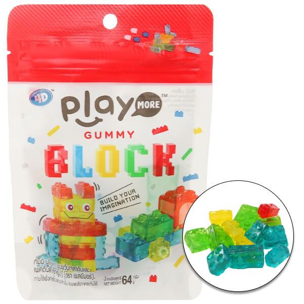 Kẹo dẻo Play More Gummy Block 64g
