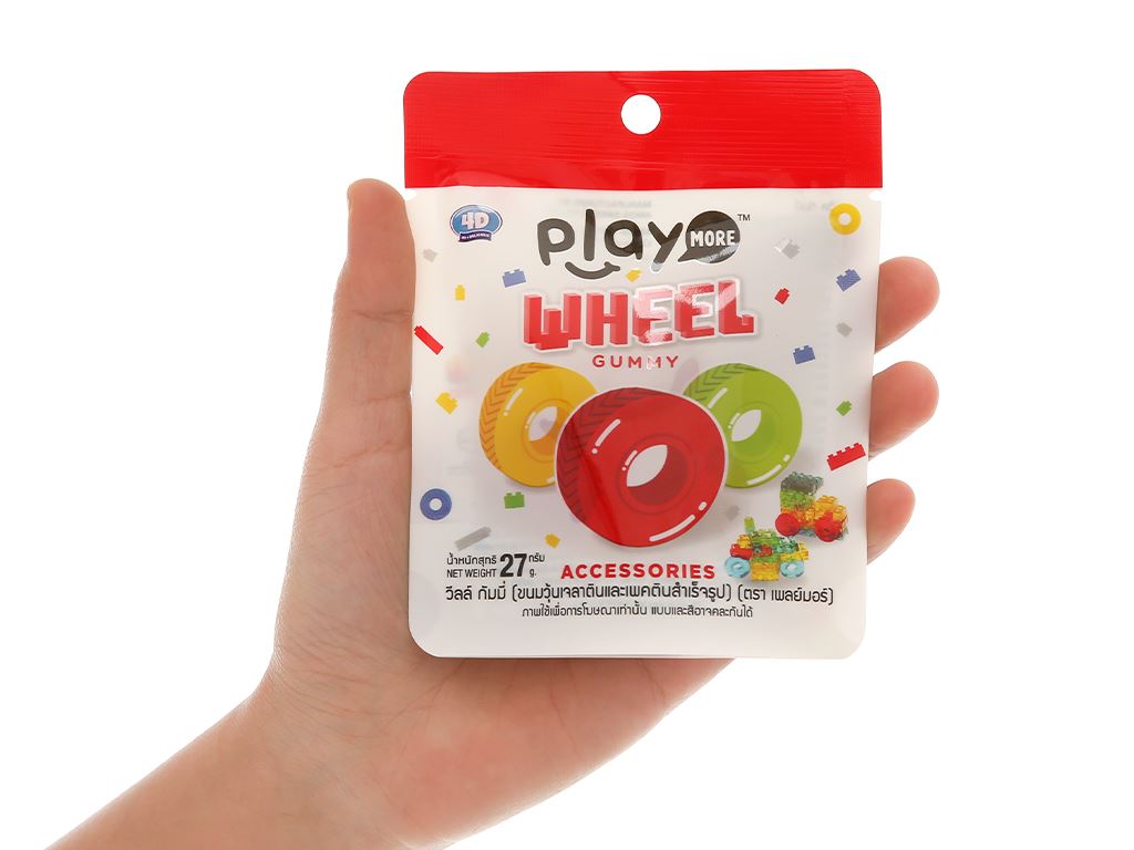 Kẹo dẻo PlayMore Wheel hương chanh gói 27g 4