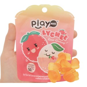 Kẹo dẻo hương vải Play More Lychee gói 50g