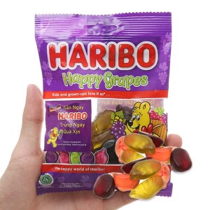 Kẹo dẻo vị trái cây Haribo Happy Grapes gói 80g