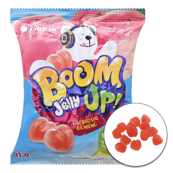 Kẹo dẻo đào Orion Boom 91g