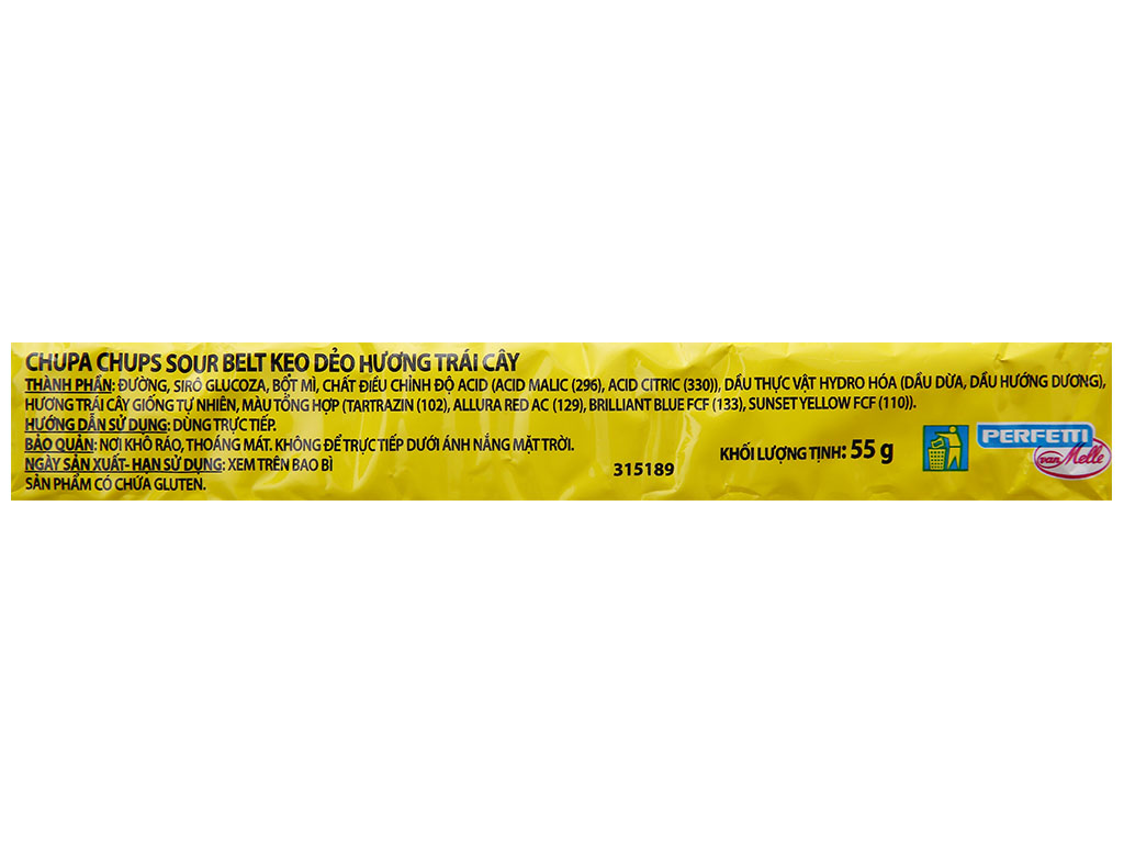 Kẹo dẻo Chupa Chups Belt hương trái cây dây 55g (từ 3 tuổi) 4