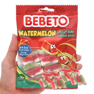 Kẹo dẻo vị dưa hấu Bebeto Watermelon gói 80g