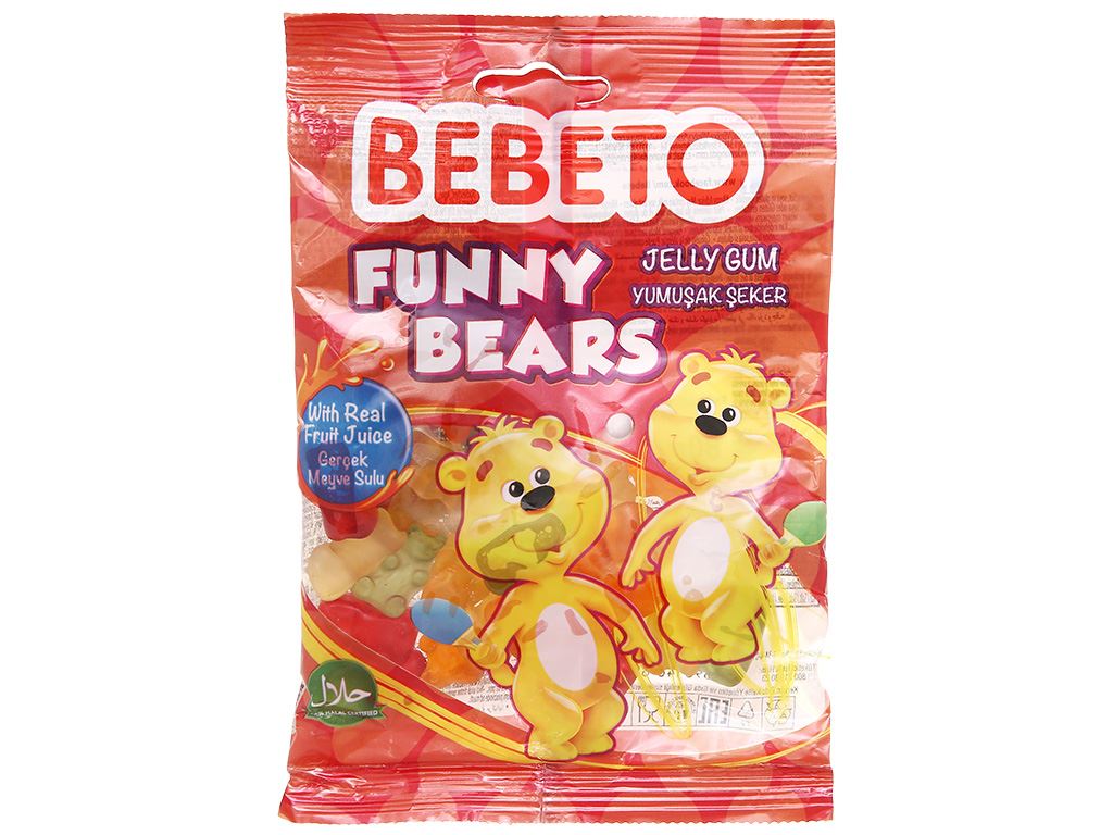 Kẹo dẻo hình gấu Bebeto gói 80g 1