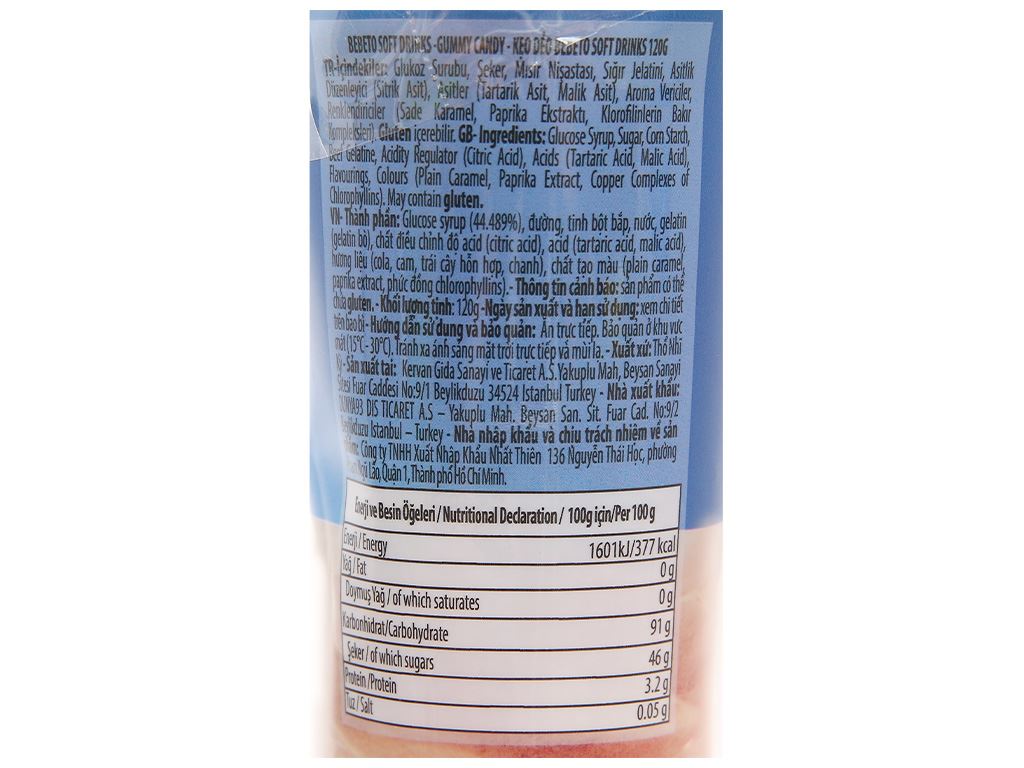 Kẹo dẻo hình ly Soft Drinks Bebeto hũ 120g 5