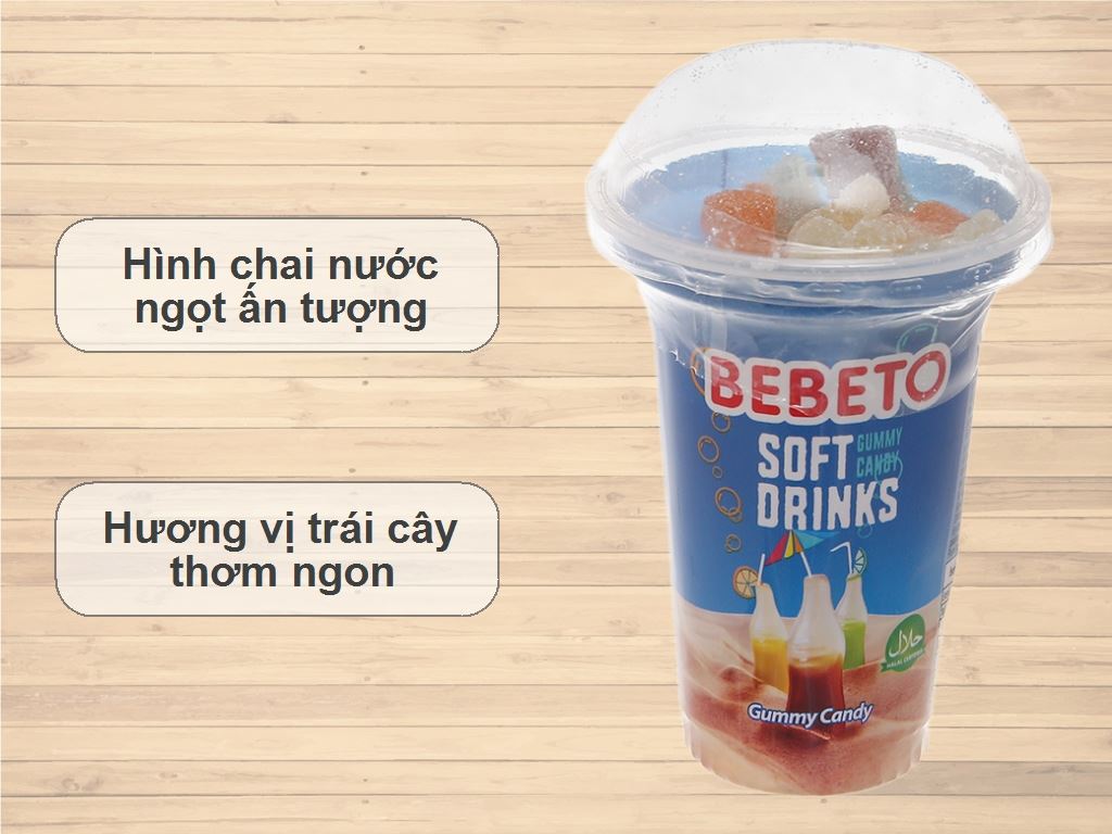 Kẹo dẻo hình ly Soft Drinks Bebeto hũ 120g 2