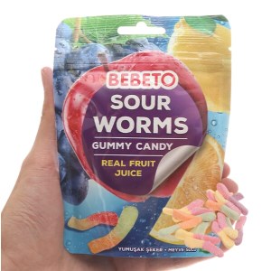 Kẹo dẻo hình con sâu Bebeto gói 60g