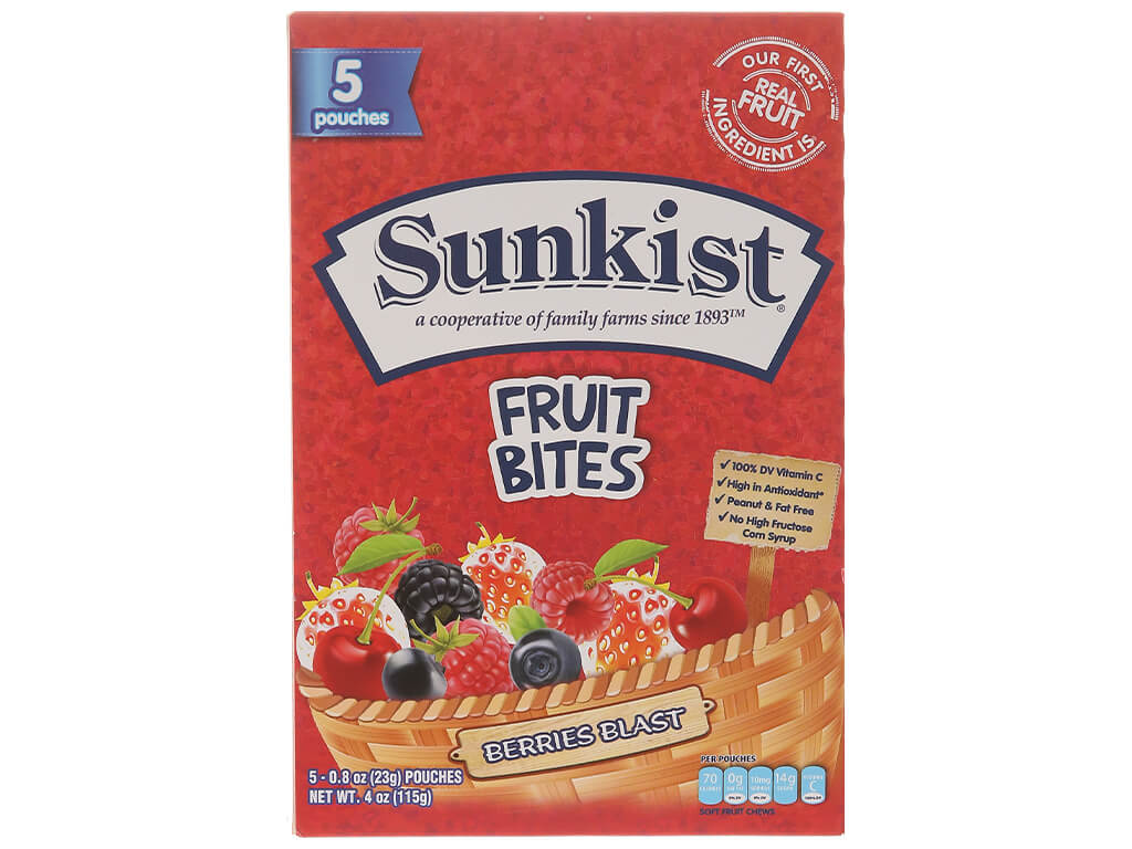 Kẹo dẻo vị quả mọng Sunkist hộp 115g 4