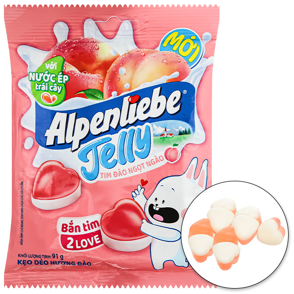 Kẹo mềm hương đào Alpenliebe 91g