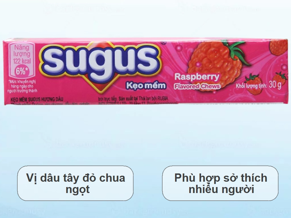 Kẹo mềm hương dâu Sugus thanh 30g 2