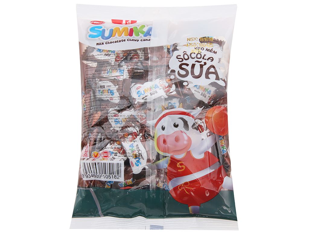 Kẹo mềm socola sữa Sumika gói 140g 3