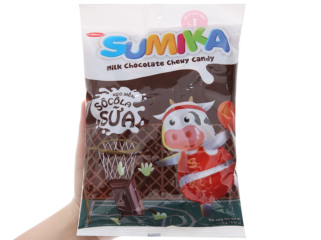 Kẹo mềm socola sữa Sumika gói 140g 4