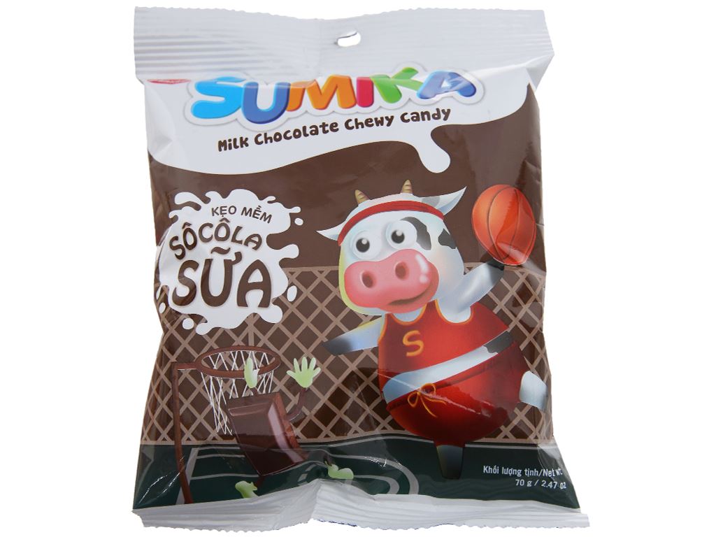 Kẹo mềm socola sữa Sumika gói 70g 1