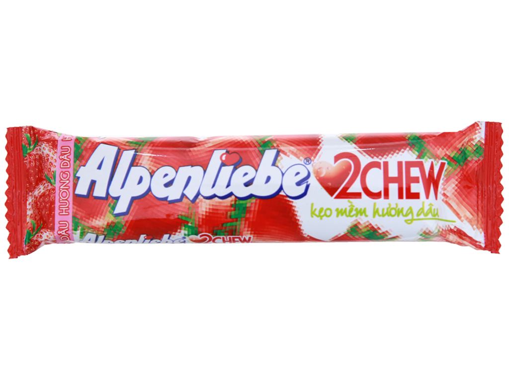 Kẹo mềm Alpenliebe 2Chew vị dâu thanh 24.5g 1