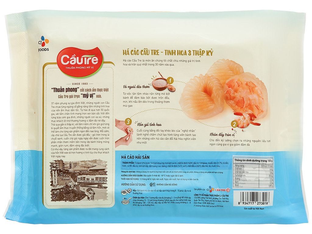 Há cảo nhân hải sản Cầu Tre gói 500g 6