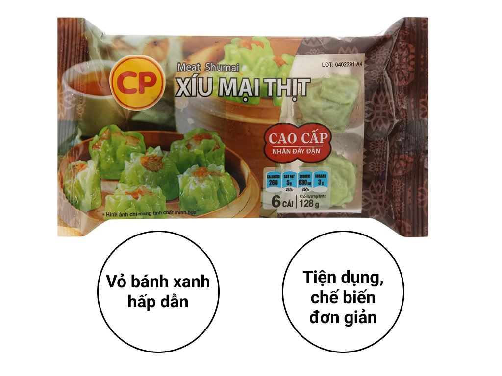 Xíu mại thịt C.P gói 128g 2