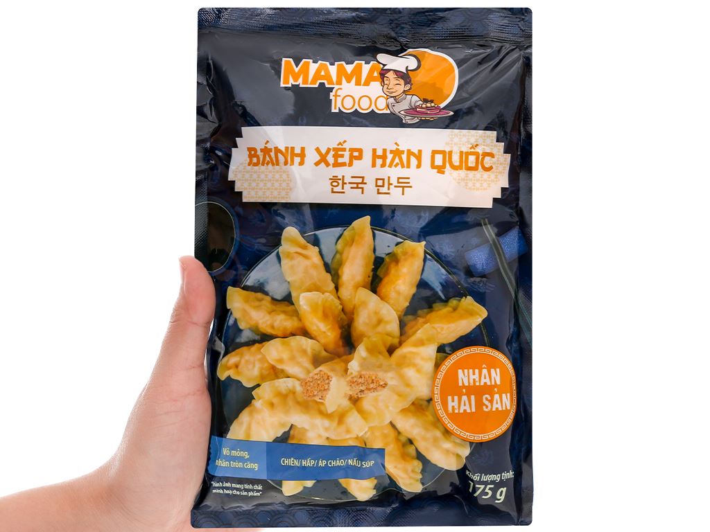 Bánh xếp Hàn Quốc nhân hải sản Mama Food gói 175g 4