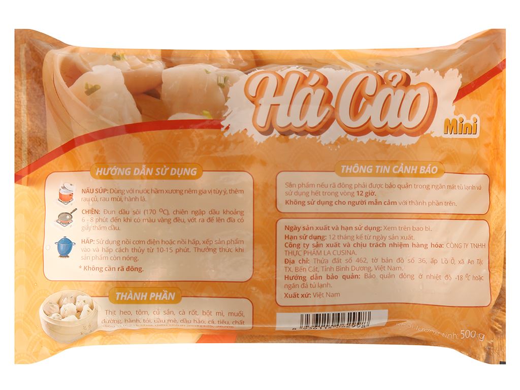 Há cảo mini Mama Food gói 500g 3