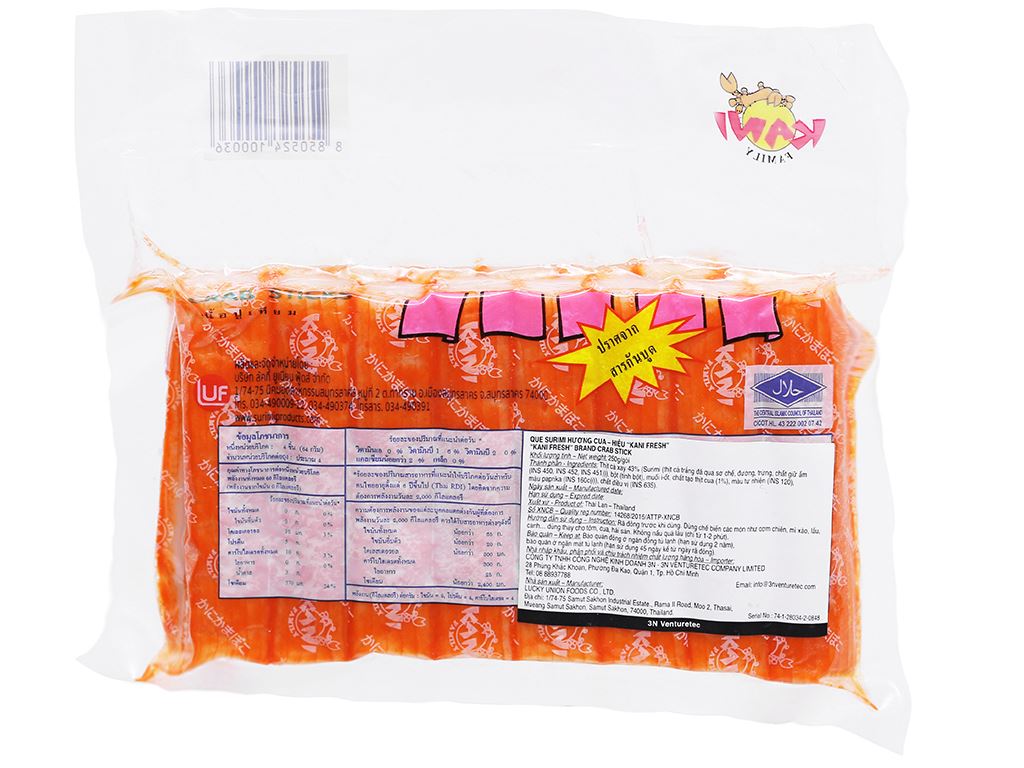 Que surimi hương vị cua 3N Foods gói 250g 3