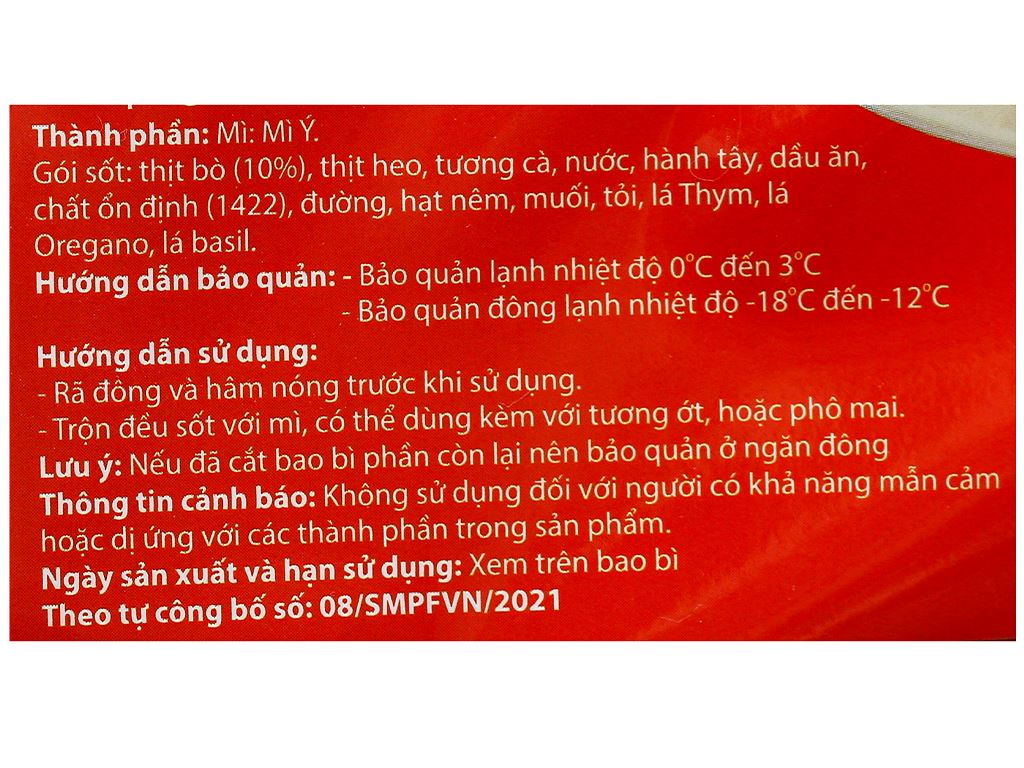 Mì ý sốt bò bằm Le Gourmet 200g 4