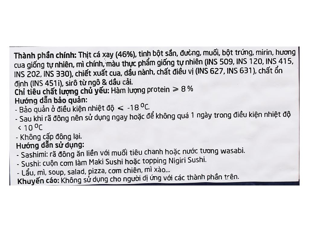 Thanh surimi hương vị cua Mayumi 200g 3