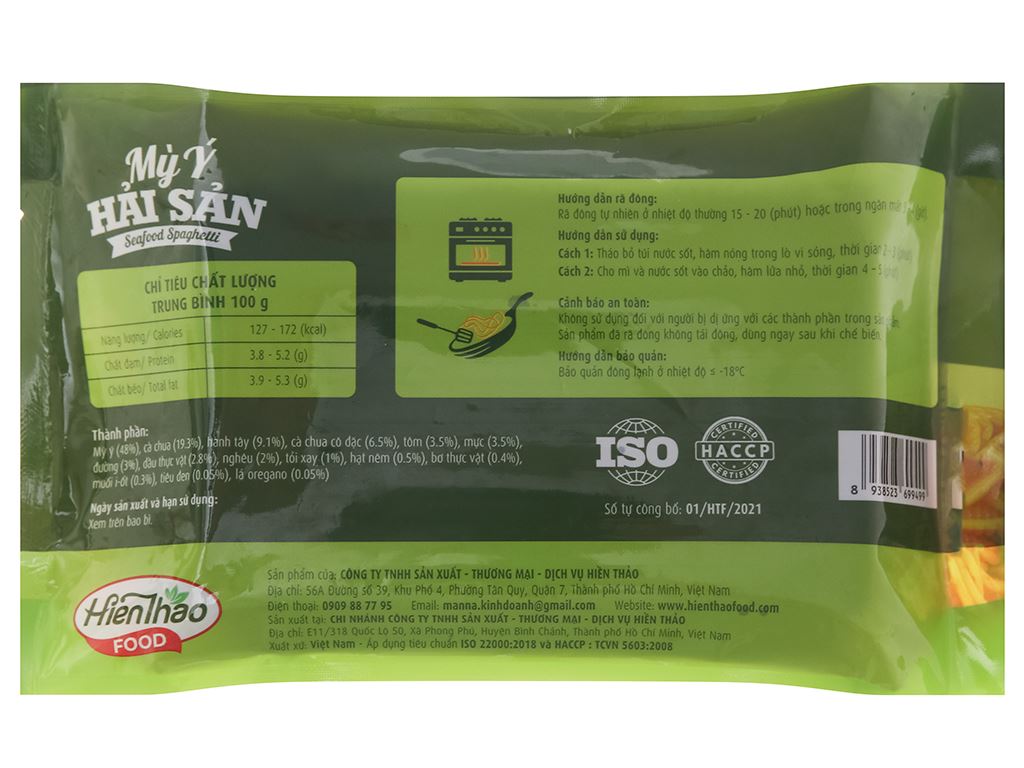 Mì ý hải sản Hiền Thảo gói 250g 5