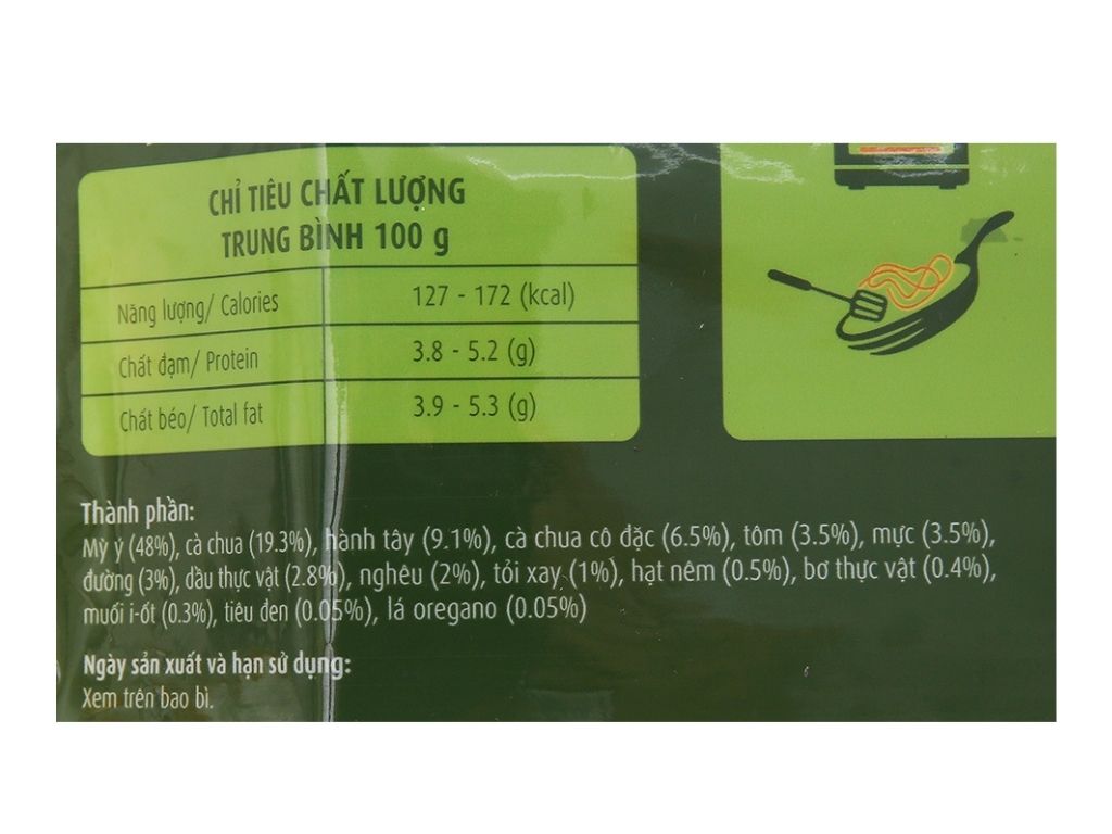 Mì ý hải sản Hiền Thảo gói 250g 10