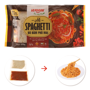 Mì spaghetti bò bằm phô mai LC FOODS gói 270g