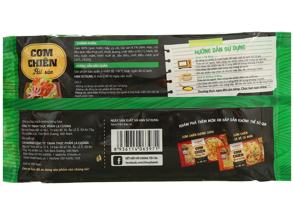 Cơm chiên hải sản LC FOODS gói 250g 4