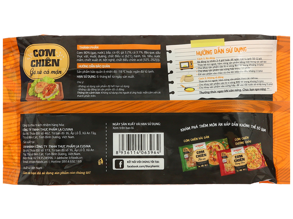 Cơm chiên cá mặn LC FOODS gói 250g 4