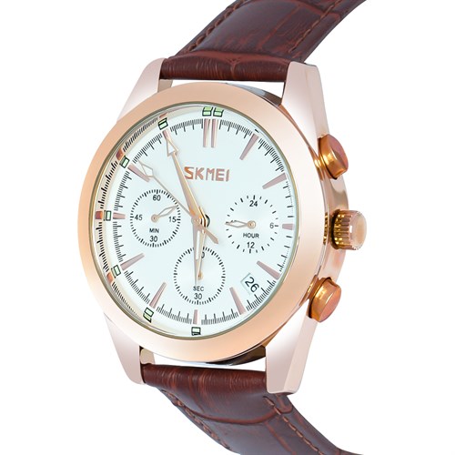 Đồng hồ Nam Skmei SK-9127 Màu Nâu