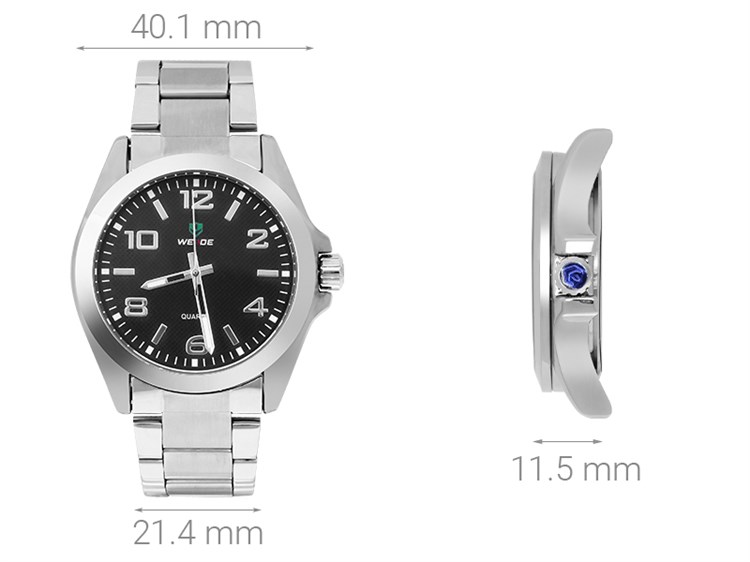 Đồng hồ Nam Weide WH801-1C Màu Bạc