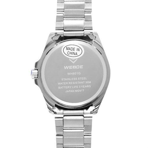 Đồng hồ Nam Weide WH801-1C Màu Bạc