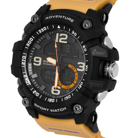 Đồng hồ Nam Weide WA3J8001-5C Màu Đen - nâu