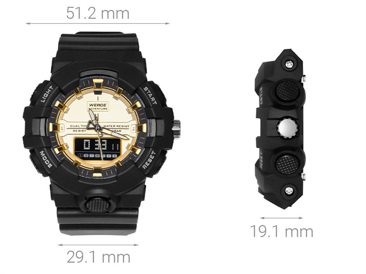 Đồng hồ Nam Weide WA3J8006-4C Màu Đen