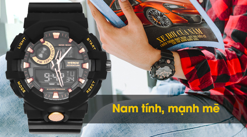 Đồng hồ Nam Weide WA3J8007-3C nam tính, mạnh mẽ Đồng hồ Nam Weide WA3J8007-3C nam tính, mạnh mẽ