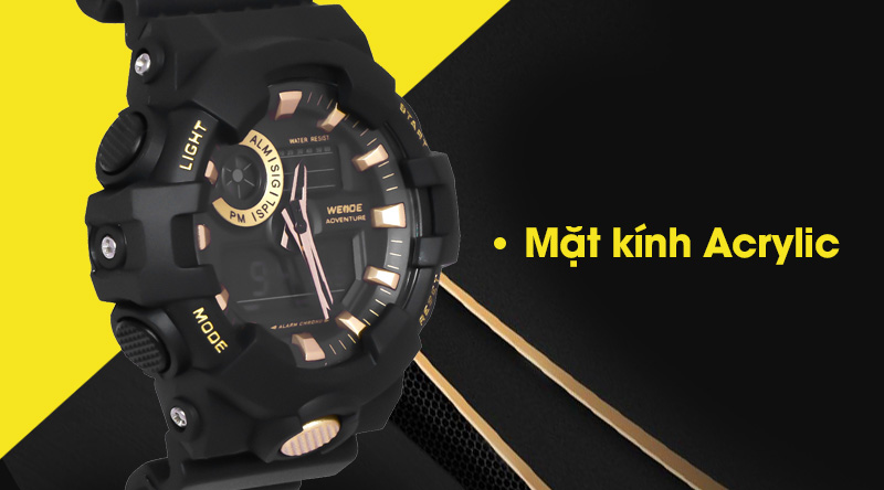 Đồng hồ Nam Weide WA3J8007-3C có mặt kính Acrylic Đồng hồ Nam Weide WA3J8007-3C có mặt kính Acrylic