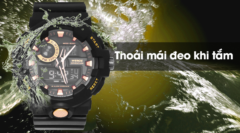 Đồng hồ Nam Weide WA3J8007-3C thoải mái đeo khi đi tắm Đồng hồ Nam Weide WA3J8007-3C thoải mái đeo khi đi tắm